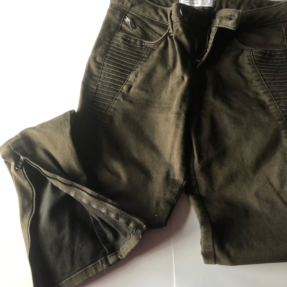 Final Price🌹Green Olive Zara Basic Pants. - Picture 2 of 5